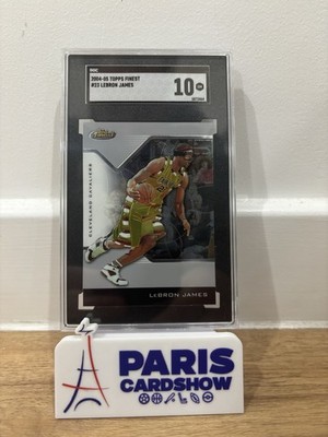 2004 LEBRON JAMES TOPPS FINEST NBA CARD #23 SGC 10 CAVALIERS LAKERS