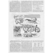 The Waterloo Cup Scenes at Altcar by Louis Wain - Antique Print 1891