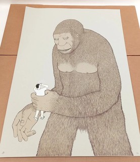 BLU 'Monkey' 2007 Screenprint on Wove Paper 70x100cm Signed Lim Edition 54/250