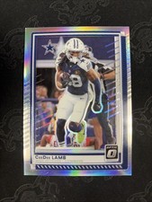 2025 Panini Optic Football #24 CeeDee Lamb Silver Holo Prizm Cowboys!