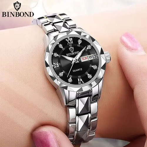 BINBONG Women's Luxury Fashion Watch Waterproof Luminous Stainless Steel Gift Bo - Afbeelding 8 van 19