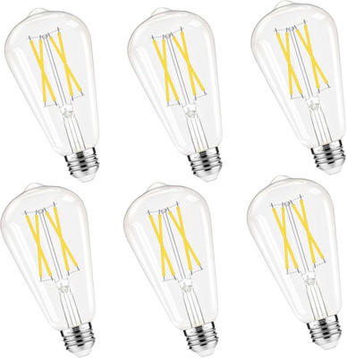 Dimmable Edison Bulbs, 4000K Daylight White, 6W Equivalent to 60 Watt E26 LED Bu