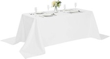 Rectangle Tablecloth 90x132 inch Washable Polyester Fabric Table Cloth for