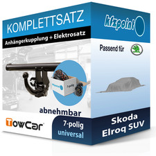 Für Skoda Elroq SUV 11.24- TOWCAR Anhängerkupplung abnehmbar + 7polig E-Satz neu