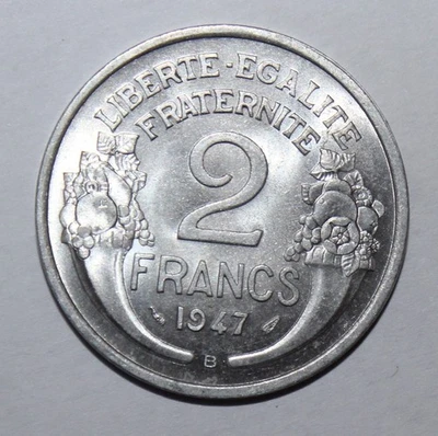 2 Francs Morlon Aluminium - 1947 B (SPL/FDC) - Photo 1/3
