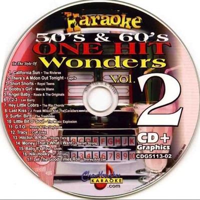 CHARTBUSTER 50 s & 60 s ONE HIT WONDERS VOL2 KARAOKE CDG DISC 5113-02 