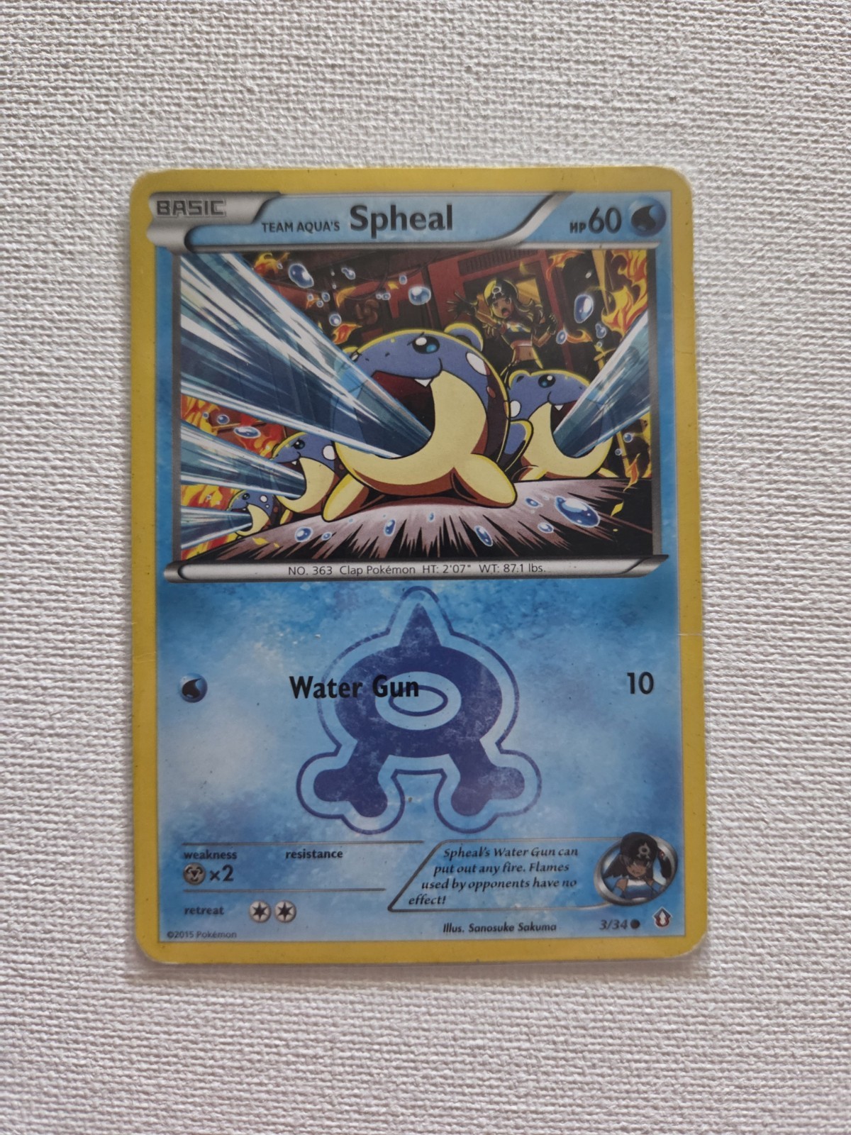 Pokemon Team Aqua's Spheal 3/34 (Double Crisis) Regular Common MODERATELY PLAYED