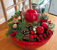 30 x 30 cm Adventsgesteck Weihnachtsgesteck T...