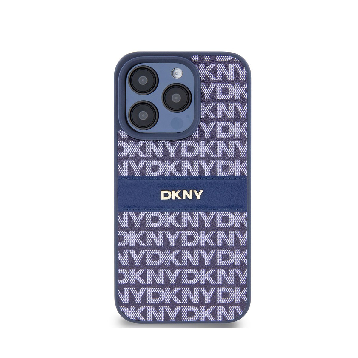 Coque iPhone 15 Pro anti-rayures grise texturée avec logo métallique