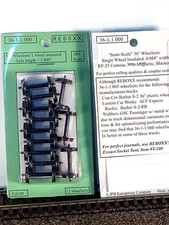 ReBoxx-3 36" HO Semi-scale wheels sets, 1.000" Axle Length, 12/ Pkg, NMRA RP-25