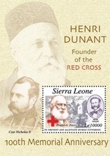 Sierra Leone 2010 - Henri Dunant Red Cross - Souvenir Stamp Scott #3036 - MNH