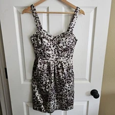 Charlotte Russe Dress Women's S Mini Leopard Print Y2K Bustier 