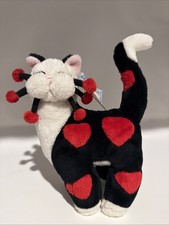 Vtg WhimsiClay Amy Lacombe Cat 8" Lil  Midnight Love Plush Tags Gift Valentine  s