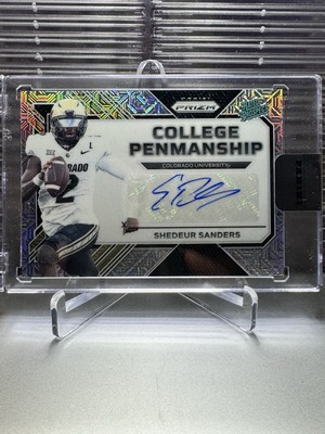 Shedeur Sanders 2025 Panini Prizm College Penmanship Auto Mojo /99