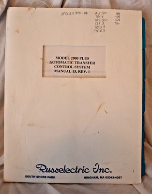 RussElectric Model 2000 Plus Automatic Transfer Control System Manual 15 Rev. 1