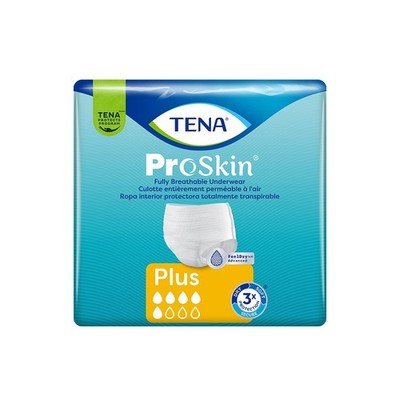 TENA PLUS PROTECTIVE UNISEX UNDERWEAR, M, MODERATE ABSORBENCY, DISCREET, 18/BAG