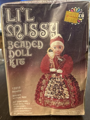 Li’l Missy Holiday Beaded Doll Kit 13318 Noelle Sealed In Box