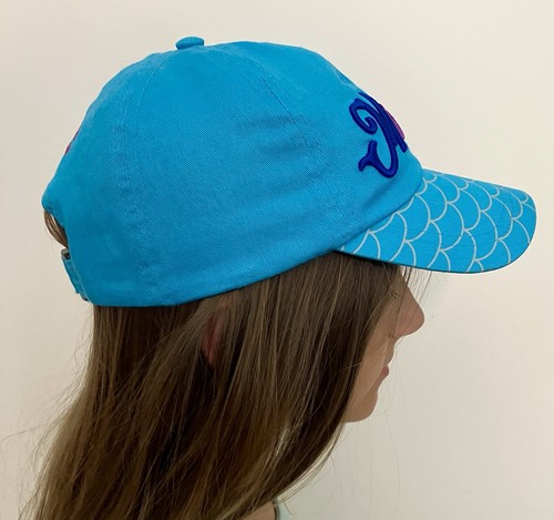 Little Girls MERMAID Hat Teal Blue Adjustable Baseball Cap By Julie & Joe - Picture 4 of 18