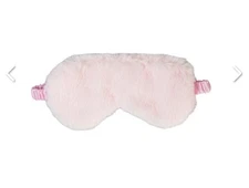 The Vintage Cosmetic Company Luxe Glam Pink Faux Fur & Satin Beauty Sleep Mask