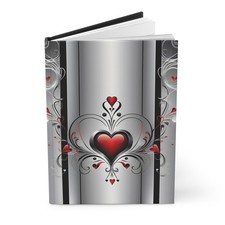 Heart Shape  Journal for Women  Matte Lined Hardcover Notebook  Gift for Her