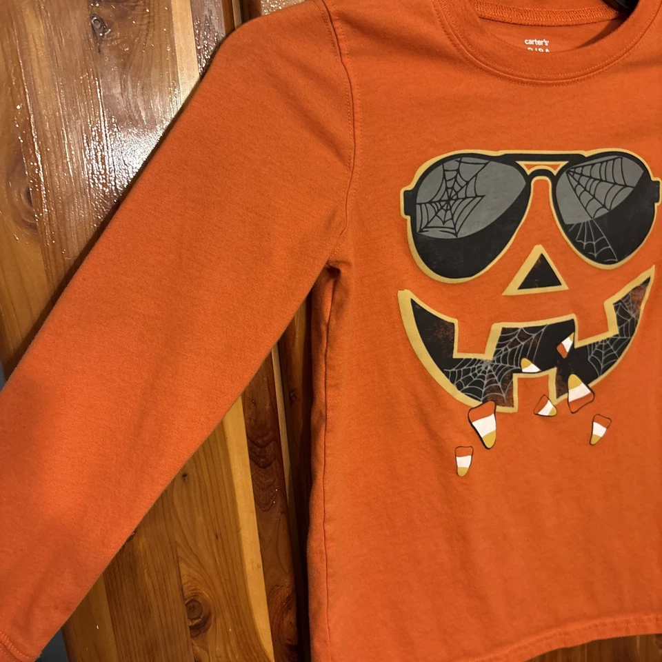 Camisa Carters manga longa masculina tamanho 8 Halloween - Imagem 4 de 4
