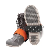 Ice Gripster Treads Nonslip Traction Cleats for One Size, Black and Orange 