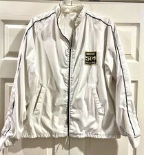 Unknown Source Nylon Jacket Sideline Print Lining Mesh 50 Years Green Logo Sz M