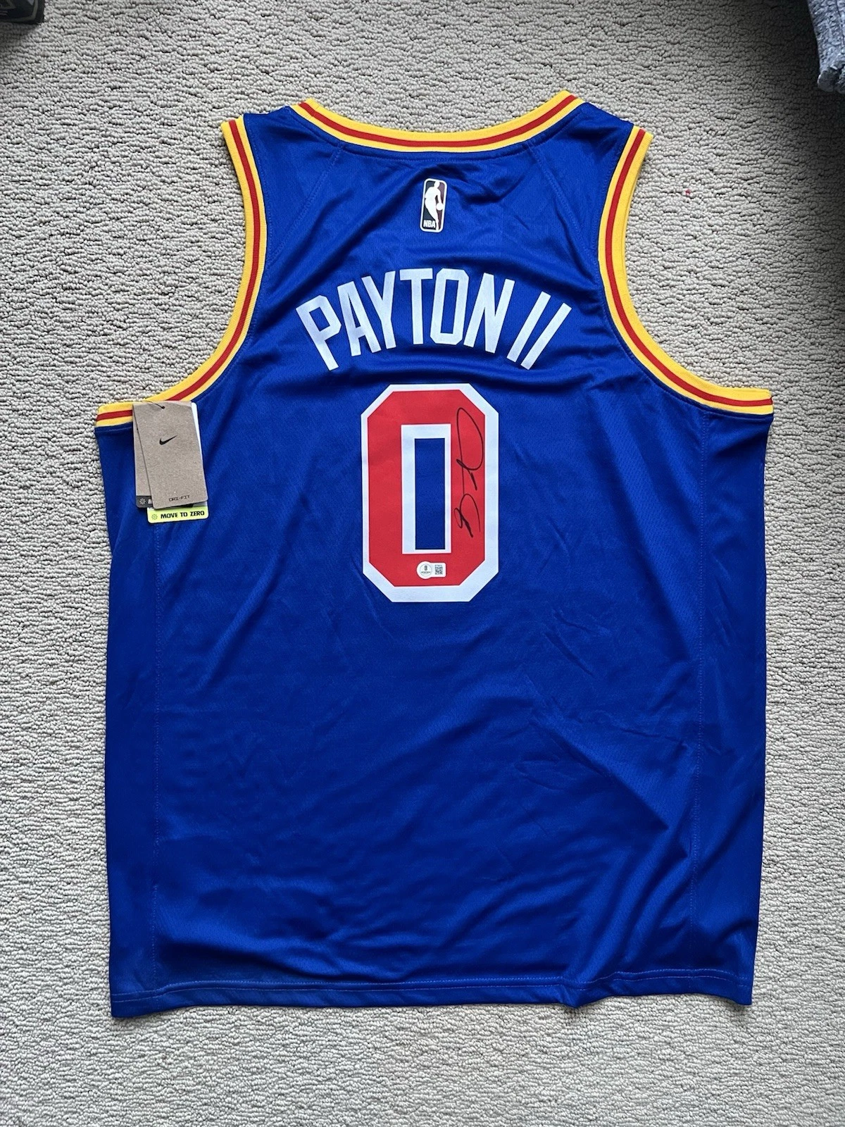 Gary Payton II Golden State Warriors Signed Jersey Beckett COA