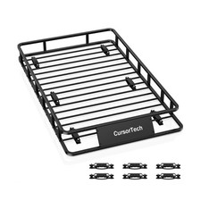 Roof Basket 64" x 39" Heavy Duty Roof Rack Cargo Basket 300 lbs Capacity Stee...
