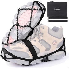 Ice Cleats for Walking on Ice Snow Grips Crampons Traction for Shoes/Boots, A...