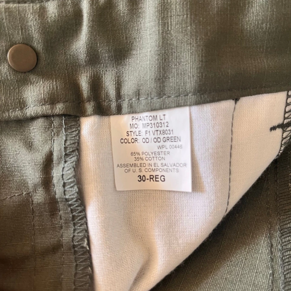 Vertx Phantom LT Tactical Shorts | OD Green Ripstop | Men's Size 30 Regular - Image 4 of 4