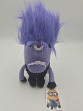 Despicable Me 2 Evil Minion Plush Purple Hair Stuffed Toy with Tags P7