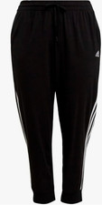 NWT 4X adidas Women Standard Essentials 3-Stripes Pants 93 Cotton, 7 Elastane