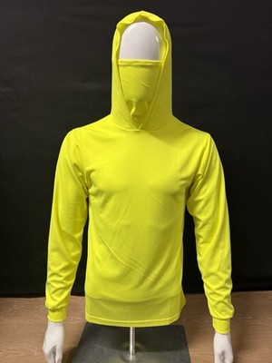 Hoodie Face Mask Long Sleeve T- Shirt 100% Polyester Material for UV Protection