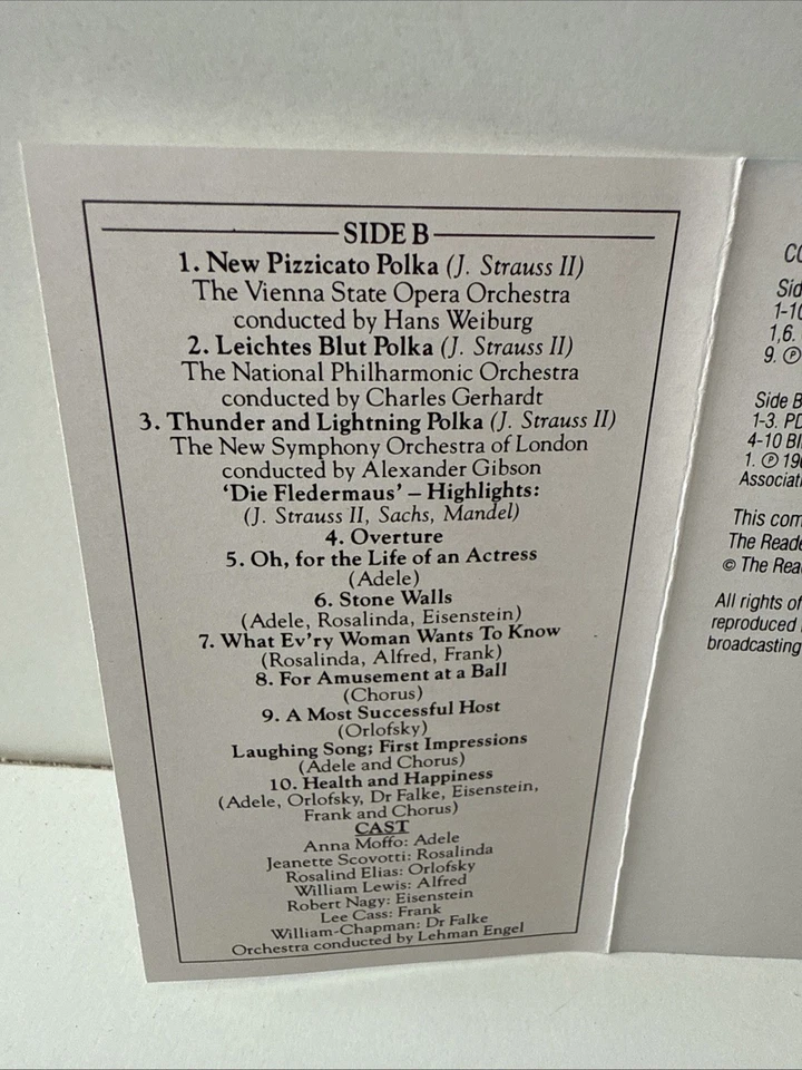 The Readers Digest Favourites From The Classics Johann Strauss 2 Cassette Tape - Image 3 of 4
