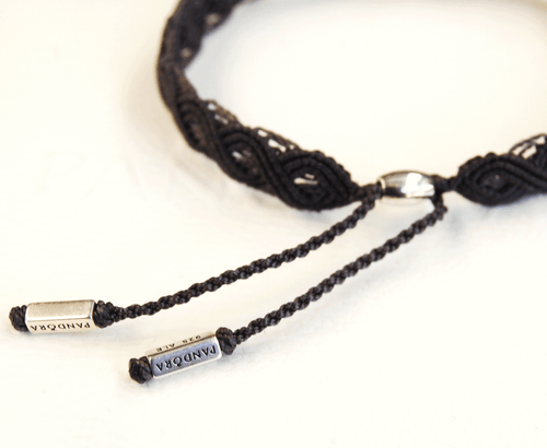 Genuine Pandora Macrame Bracelet black, small 590711CBK-S0 - retired - Picture 2 of 2