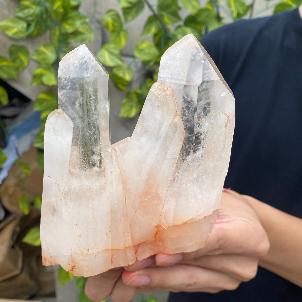 900G Large Natural White Clear Quartz Crystal Cluster Raw Healing