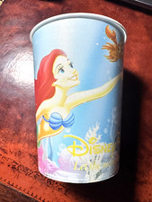 DISNEY PARKS The Little Mermaid Plastic Cup Featuring Ariel, Flounder, Sebastian