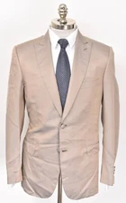 NWT BRIONI Bracciano Glossy Taupe Pure Silk Peak Lapel Sport Coat 40 R (EU 50)