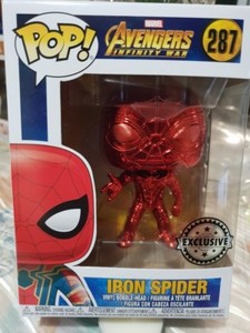 funko pop iron spider chrome