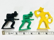 Vintage Tim - Mee Cowboys Western plastic toy figures See Pics