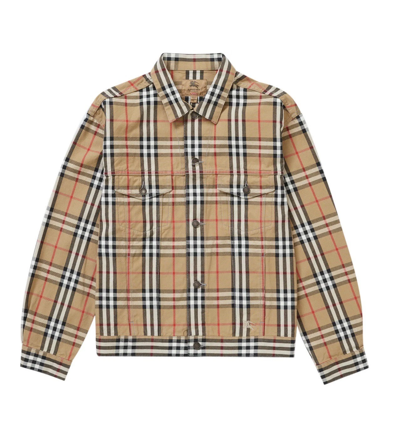 Veste camionneur Supreme Burberry Denim beige SS22 Large