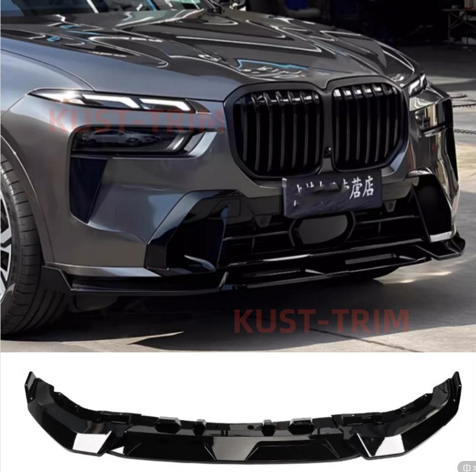 FOR 2023-2024 BMW X7 M60i Front Bumper Lip Chin Spoiler trim ABS Bright ...