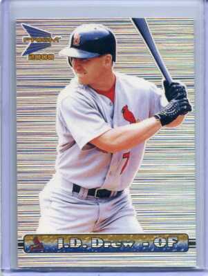 J.D. Drew 2000 Pacific Prism TINSEL SILVER - 1 OF 331 MADE - CARDINALS