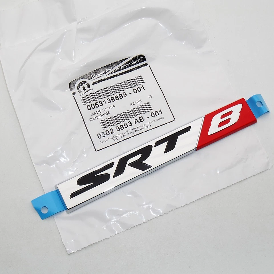 Chrysler Dodge Jeep SRT8 emblema calcomanía MOPAR cargador Challenger Grand Cherokee Foto 3 de 3