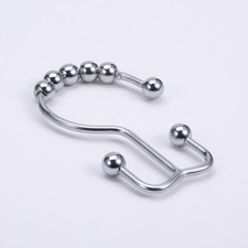 30mm Iron Shower Curtain Rings Hooks Rustproof for Bathroom Rods Curtains Silver