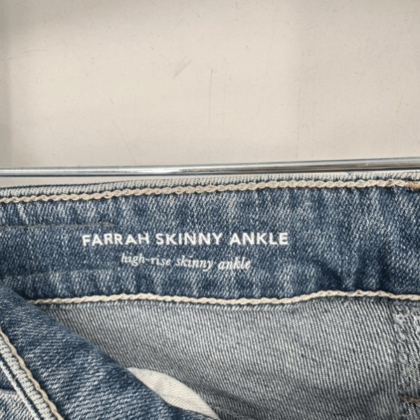 AG Jeans The Farrah Skinny Ankle high rise Blue Medium Wash Whiskering Size 26R thumbnail 9