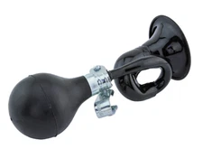 NEW! 7" LONG GENUINE VINTAGE LOWRIDER STEEL BICYCLE BUGLE HORN IN BLACK.