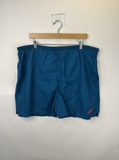 Vintage Nike Shorts Adult XL Blue Green Trunks Drawstring 90s Classic Men A83