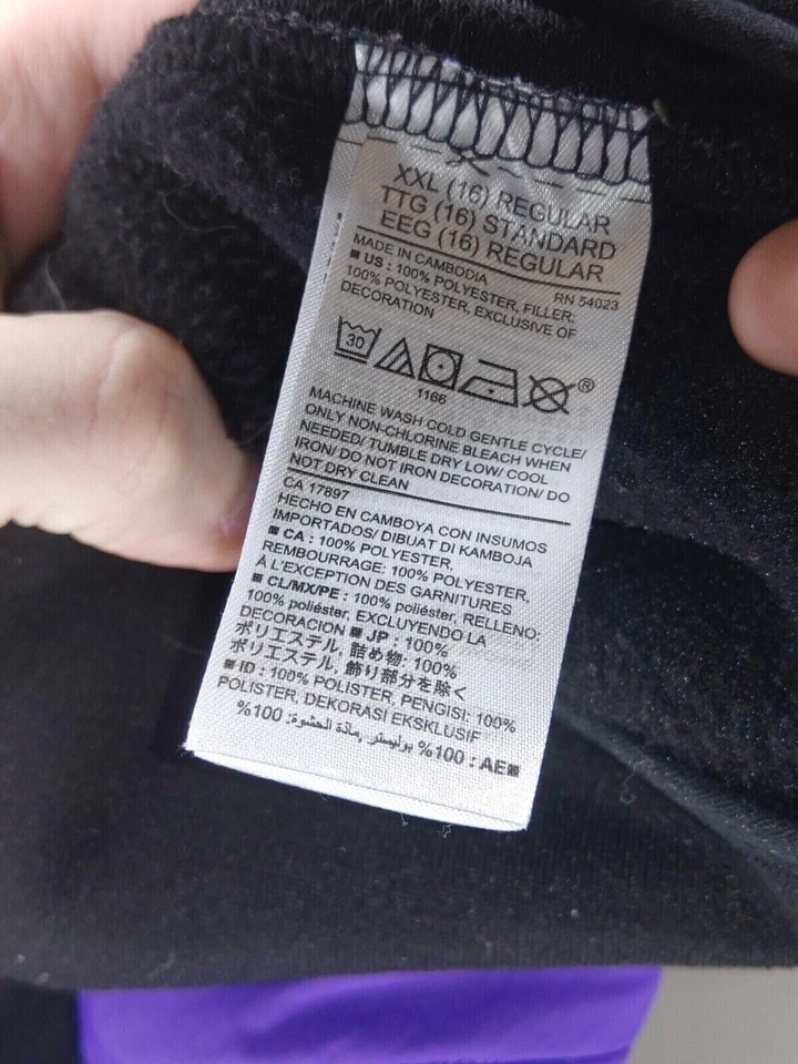 Old Navy Active Girls Size XXL(16) Purple/Black Sleeveless Full Zip Quilted Vest - Image 4 of 4